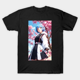 Anime Girl With Blue Hair 02 T-Shirt